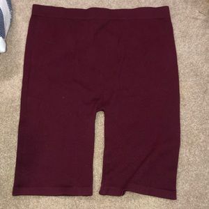 Burgundy Bike Shorts